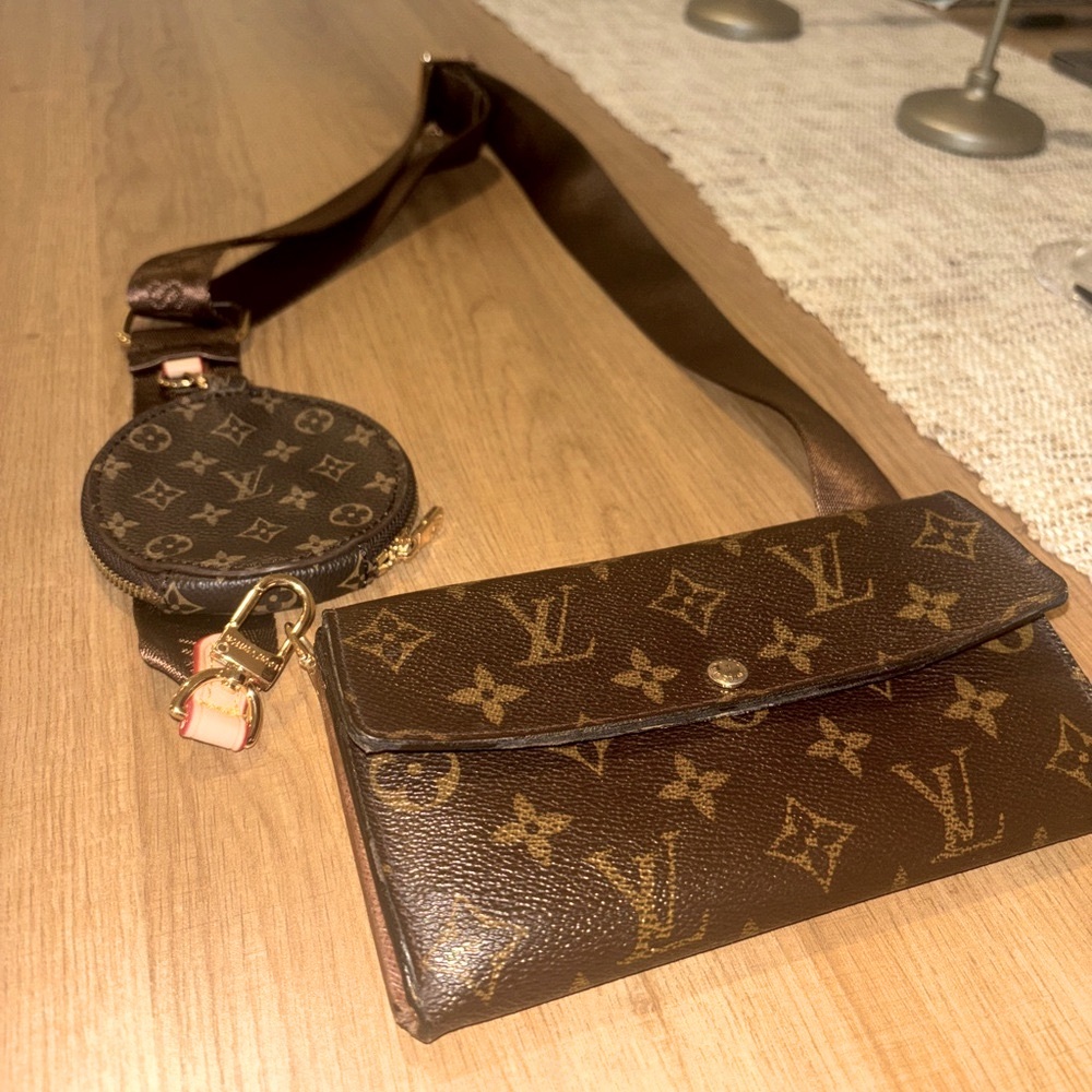 Louis Vuitton Brown Monogram Crossbody Set